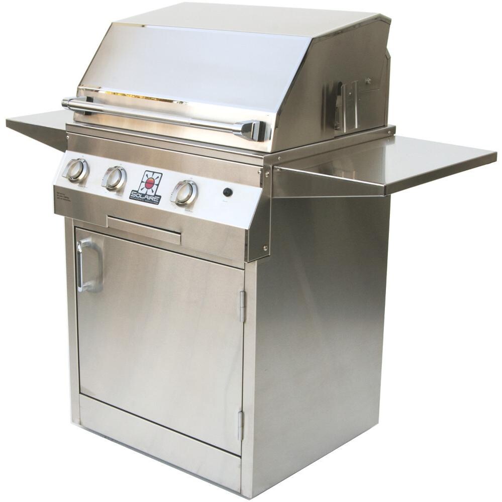 Solaire 27 Inch Deluxe InfraVection Natural Gas Grill With Rotisserie On Standard Cart - SOL-AGBQ-27GVIXLC-NG