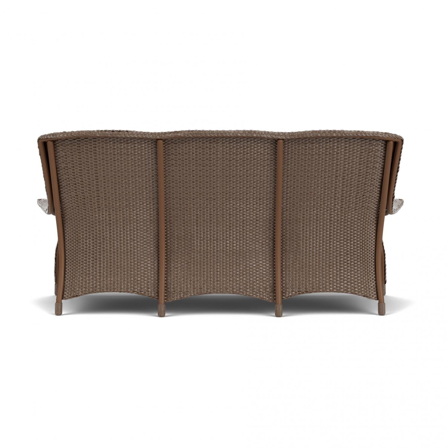 Lloyd Flanders Mandalay Sofa In Bark Finish With Tundra Dove Fabric - Back thumbnail