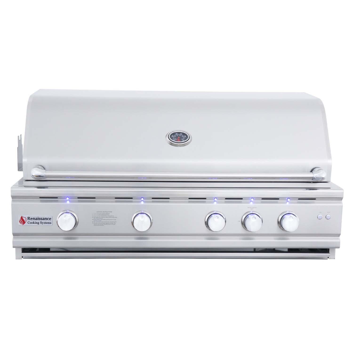 RCS RON42B Cutlass Pro 42 Inch Built-In Natural Gas Grill - White Background thumbnail