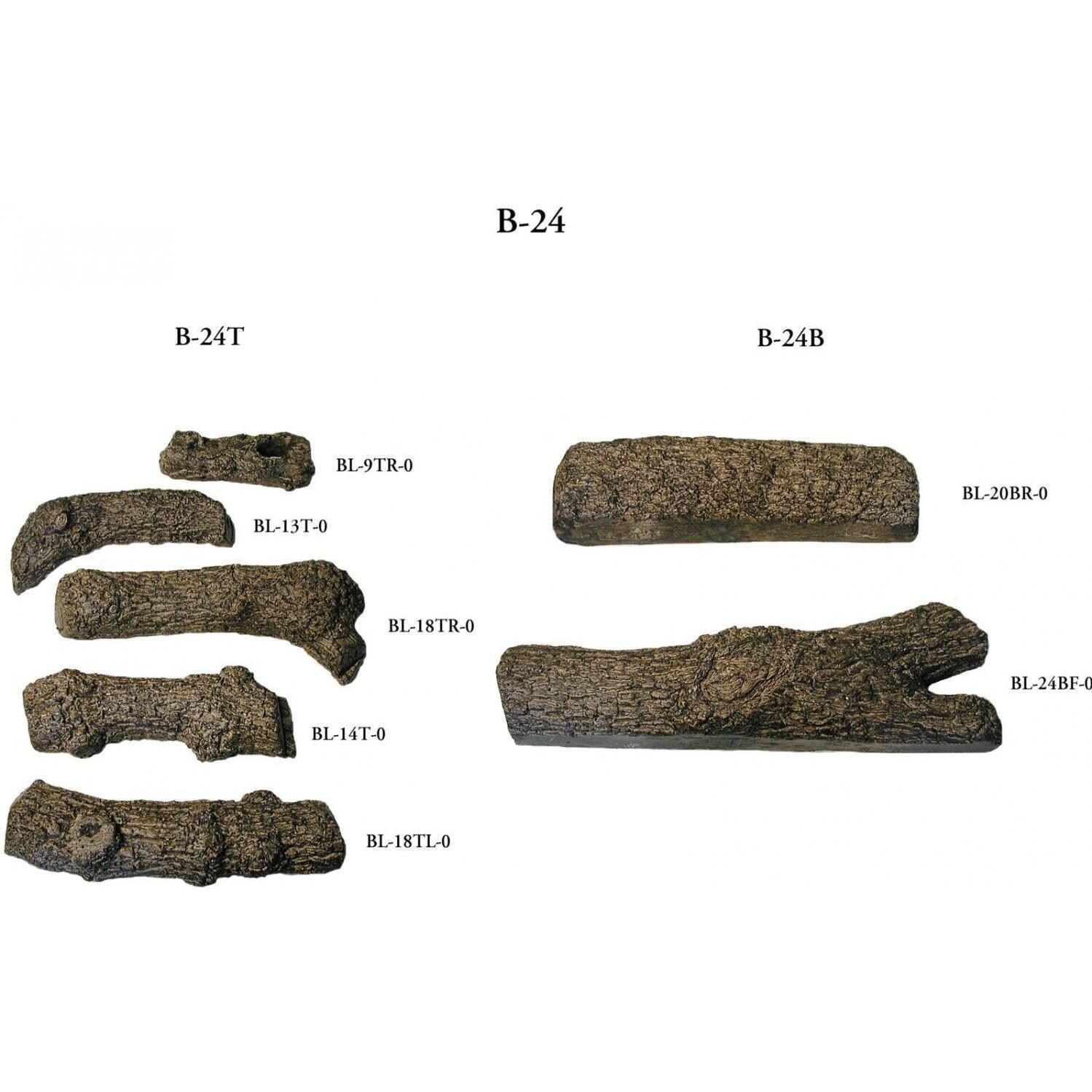 Peterson Real Fyre Royal English Oak 24-Inch Log Breakdown  thumbnail