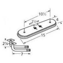 Stainless Steel Oval Twin, Centered, 2.25 Inch Offset Burner 19012-79062 image