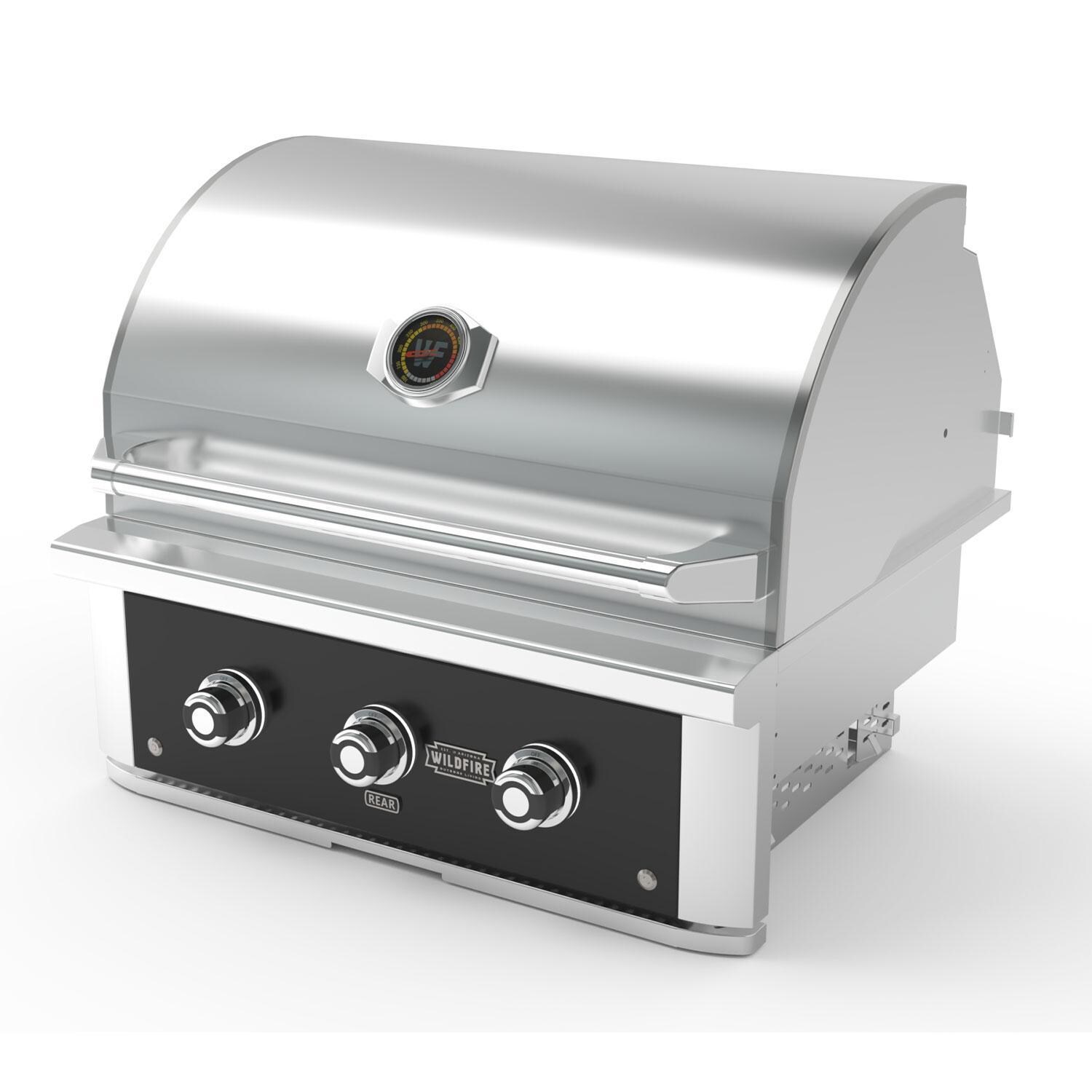 Wildfire Ranch Pro 30-in Black 304 SS Natural Gas Grill w/ Freestanding Cart - Angled - White Background thumbnail