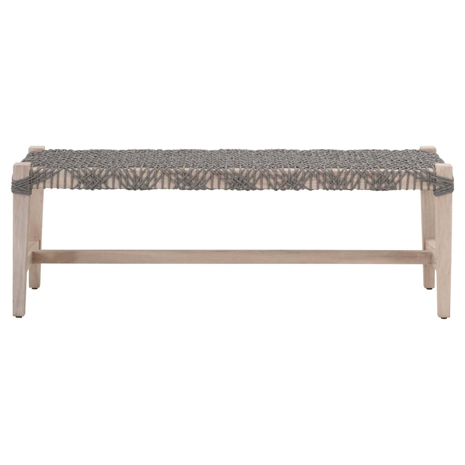 Blushing Bay 52 Inch Woven Rope Bench By Lakeview