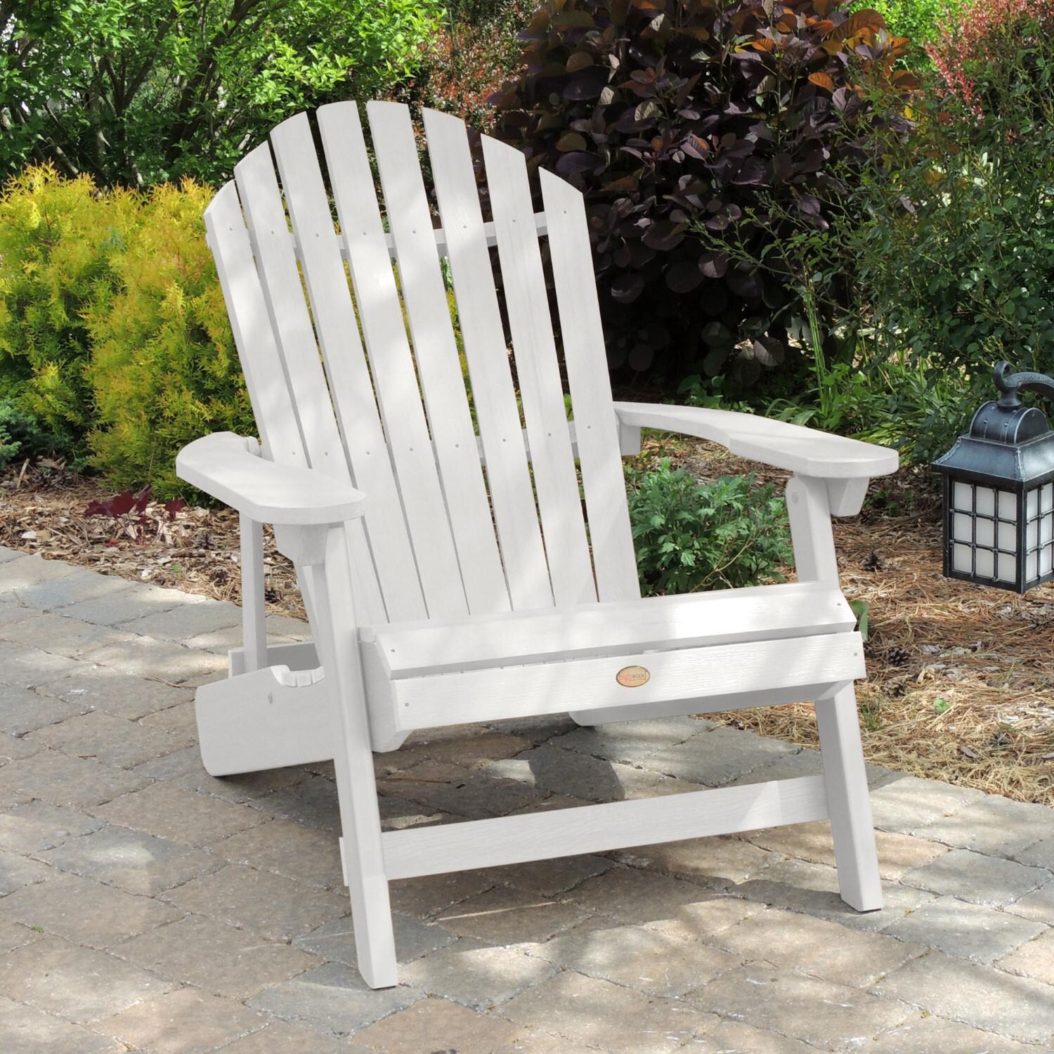 Lakeview King Dream Bay Folding & Reclining Adirondack Chair - White - Down thumbnail