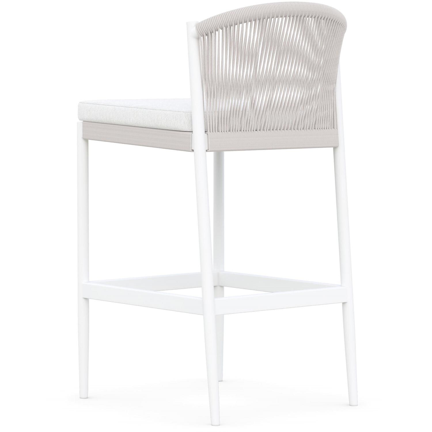 Azzurro Living Catalina Woven Rope Bar Stool in Sand/Cloud - Back - White Background thumbnail
