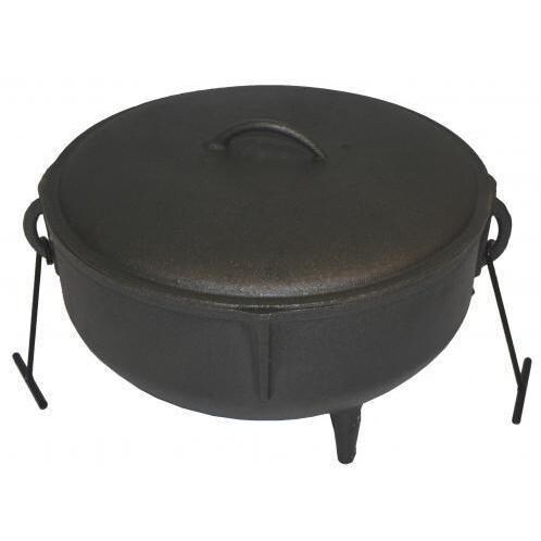 Cajun Classic 4-Gallon Seasoned Cast Iron Jambalaya Pot - GL10444AS