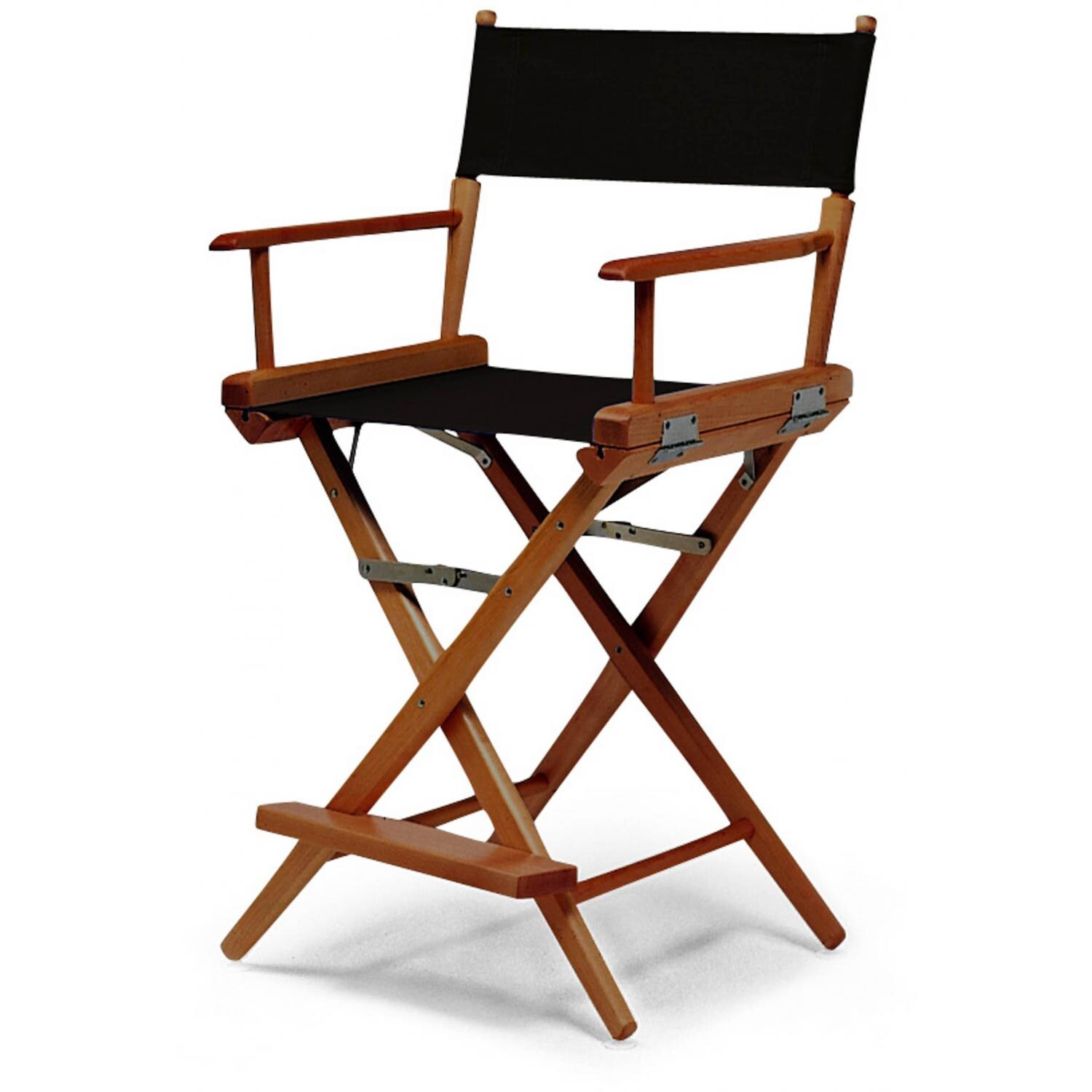 World Famous Counter Height Director Chair By Telescope Casual - Walnut/Black thumbnail