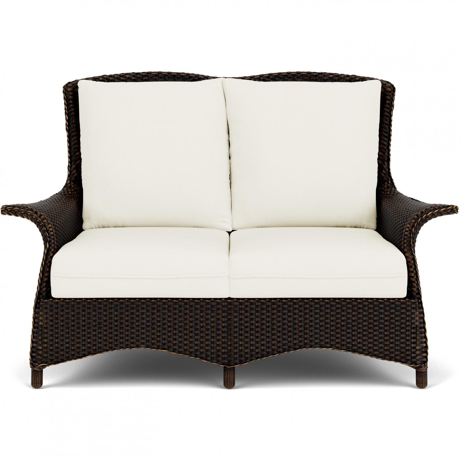 Mandalay Lloyd Loom Loveseat in Mink/Sailcloth Salt by Lloyd Flanders