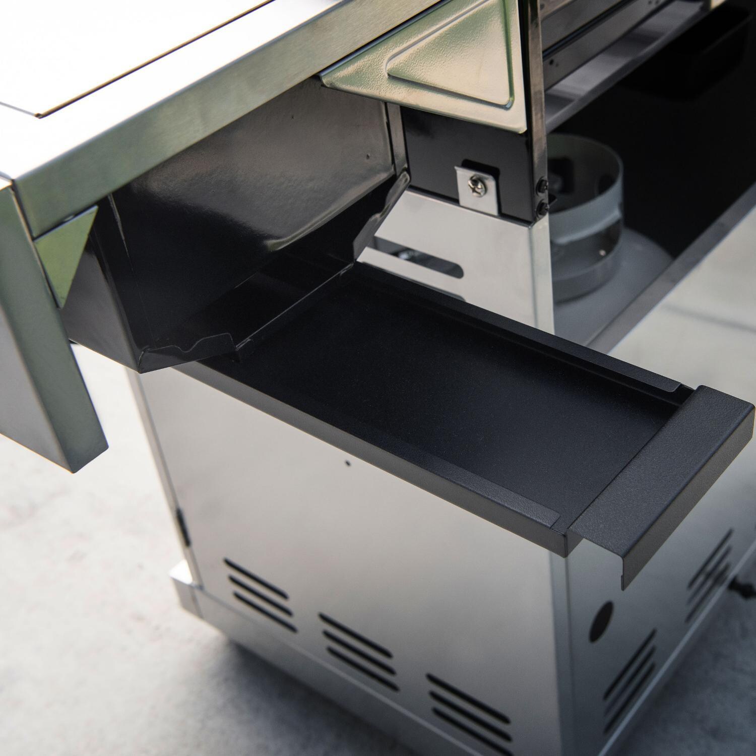 Nexgrill - 720-0958AE - Deluxe 27-Inch Propane Gas Grill On Cart With Infrared Side Burner - Side Burner Drip Tray thumbnail