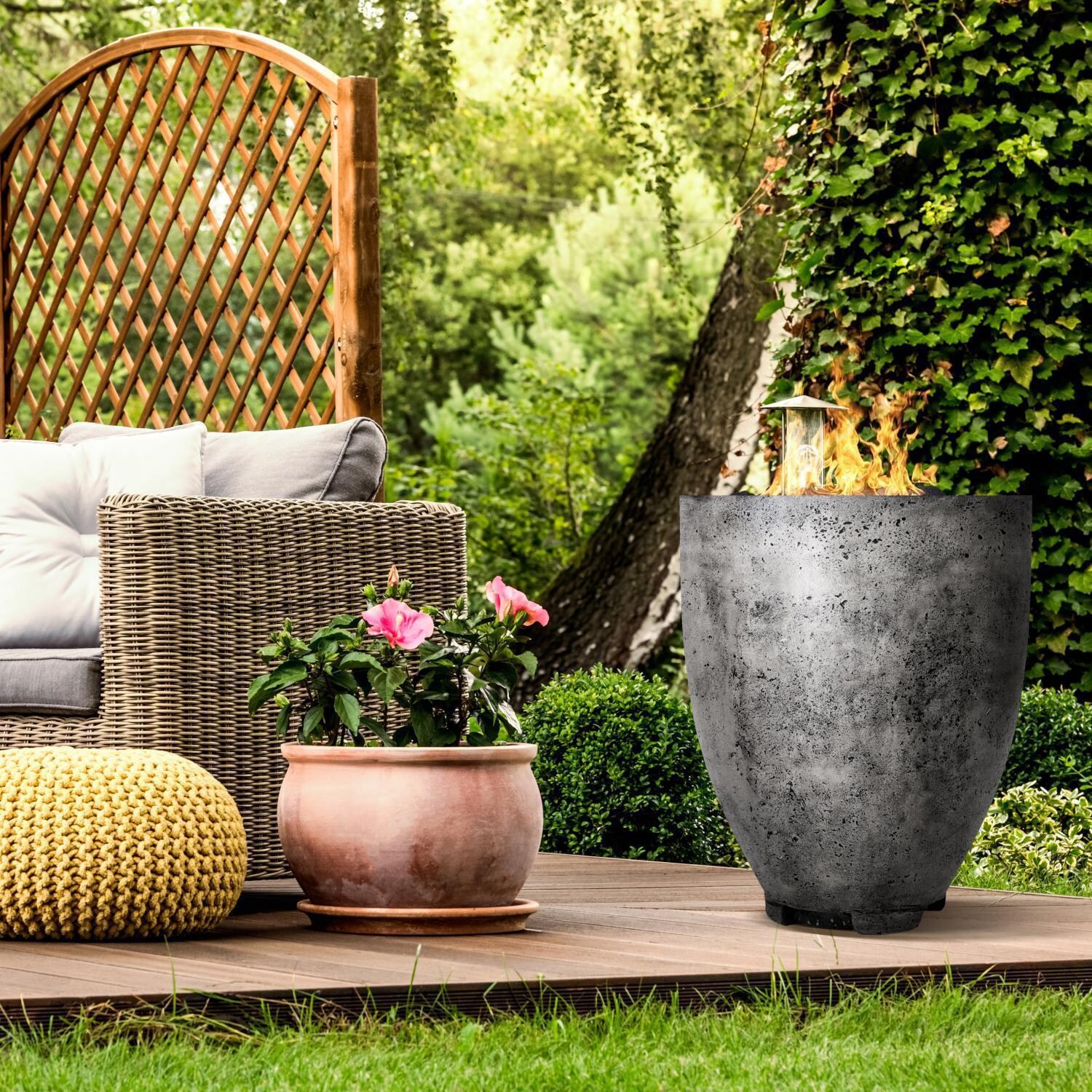 Prism Hardscapes SCPH-413-4NG Pentola 1 24-Inch Natural Gas Round Fire Bowl - Garden - Lifestyle thumbnail