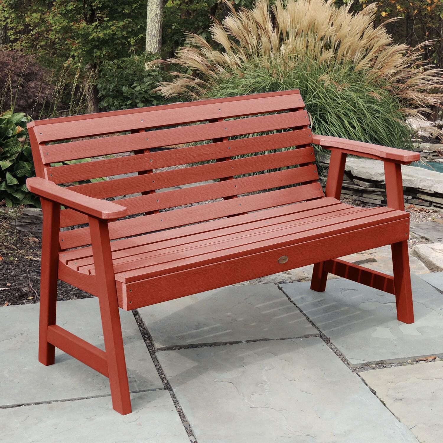 Lakeview Elm Pointe 5-Foot Picnic Bench - Rustic Red thumbnail