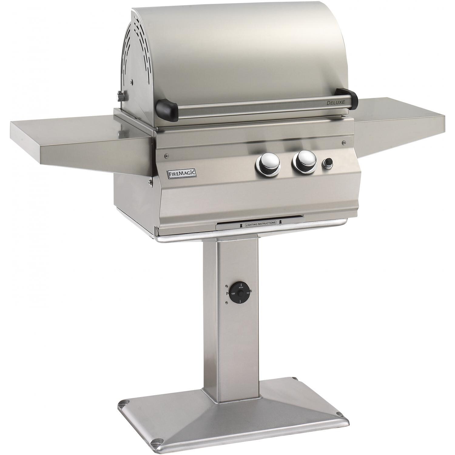 Fire Magic Legacy Deluxe Natural Gas Grill On Patio Post 21S1S1NP6