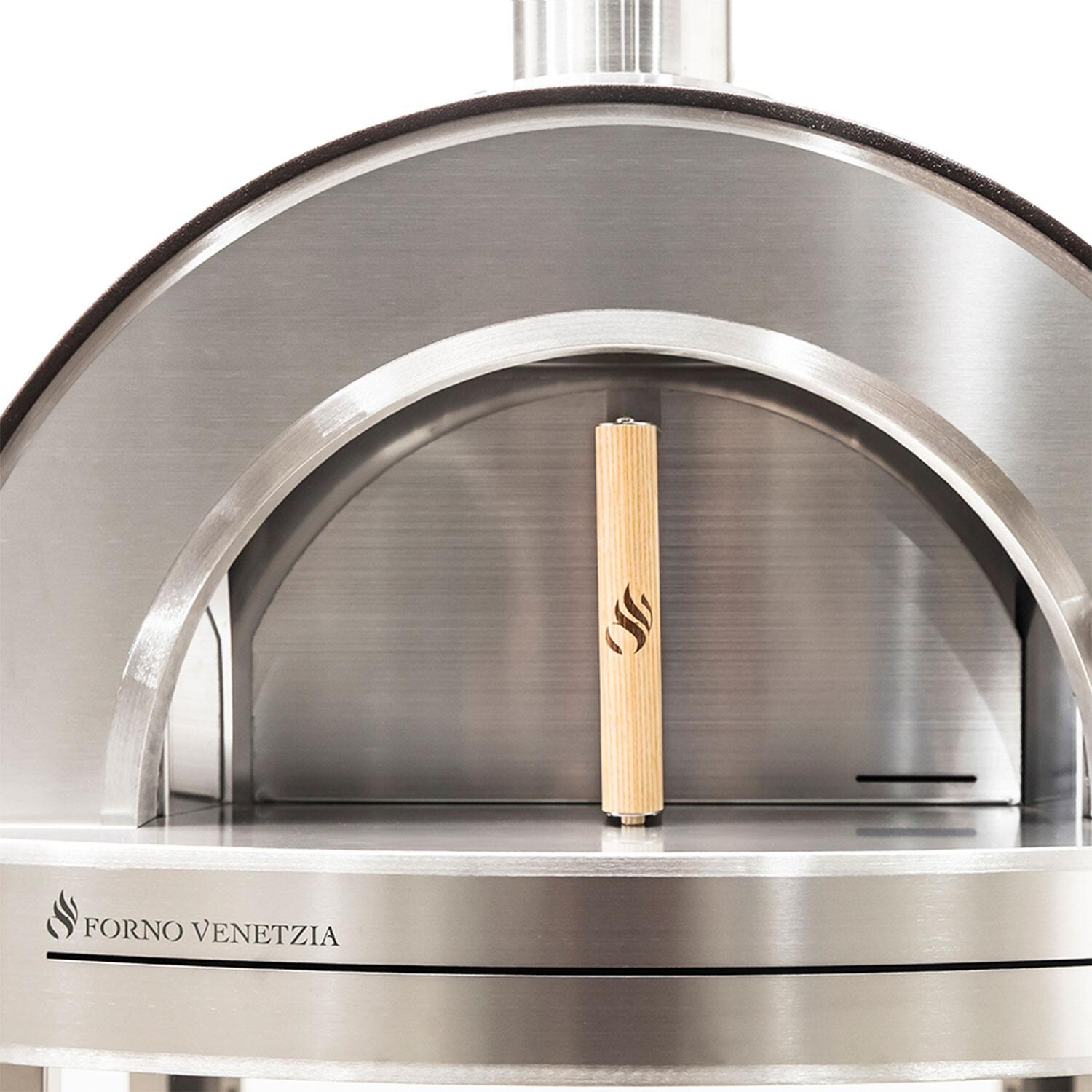 Forno Venetzia FVP220C Pronto 220 Countertop Outdoor Wood-Fired Pizza Oven - Copper - Front - Close-Up View - White Background thumbnail