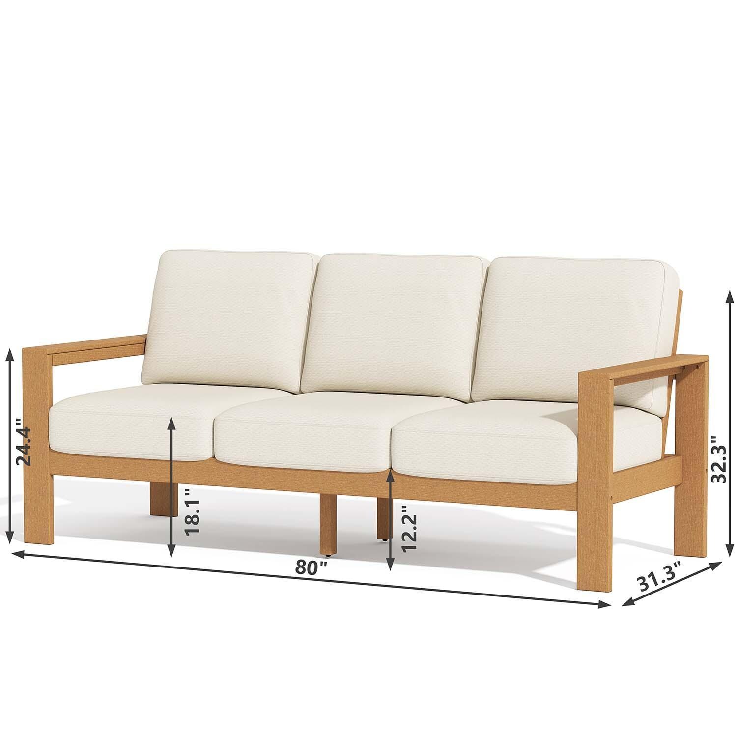 Corbin Bay 5 Pc Set Polyresin Seating Set By Lakeview Outdoor Designs - Sofa - Dimensional thumbnail