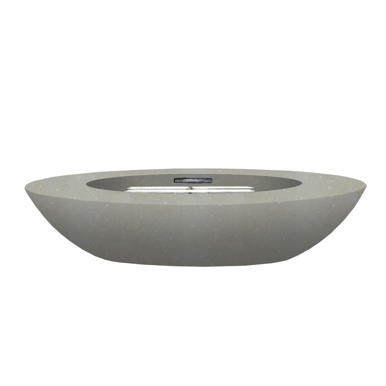 Ovale 79-in Round GFRC Propane Fire Bowl in Natural by Prism Hardscapes