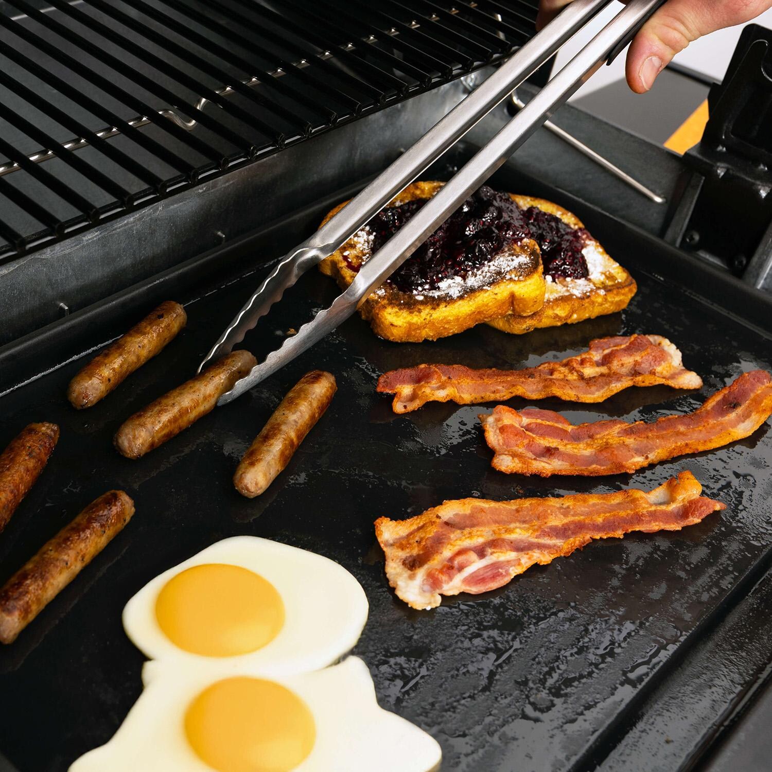 Broil King Porcelain Monarch Plancha - 11321 - Cooking Breakfast - Lifestyle thumbnail