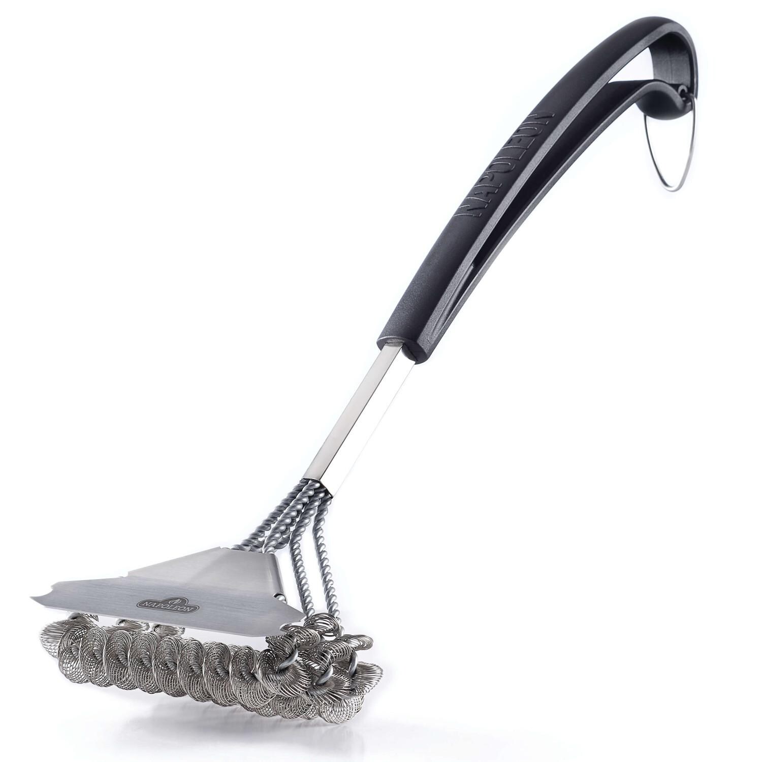 Grill Brush & Scraper Bristle Free | Safe Stainless Steel Cleaning | All BBQ Grates | Gas or Charcoal Grills | Wood and Pellet Smoker | Weber | Best