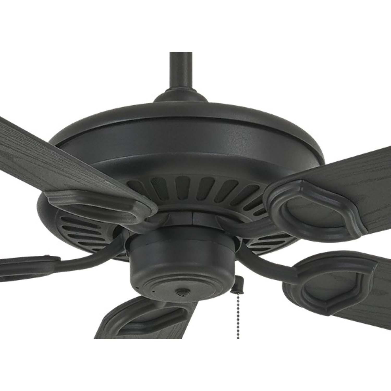 Minka-Aire F589-TCL Sundowner 54-Inch 5-Blade Ceiling Fan in Textured Coal Finish w/ Textured Coal Blades - Closeup thumbnail
