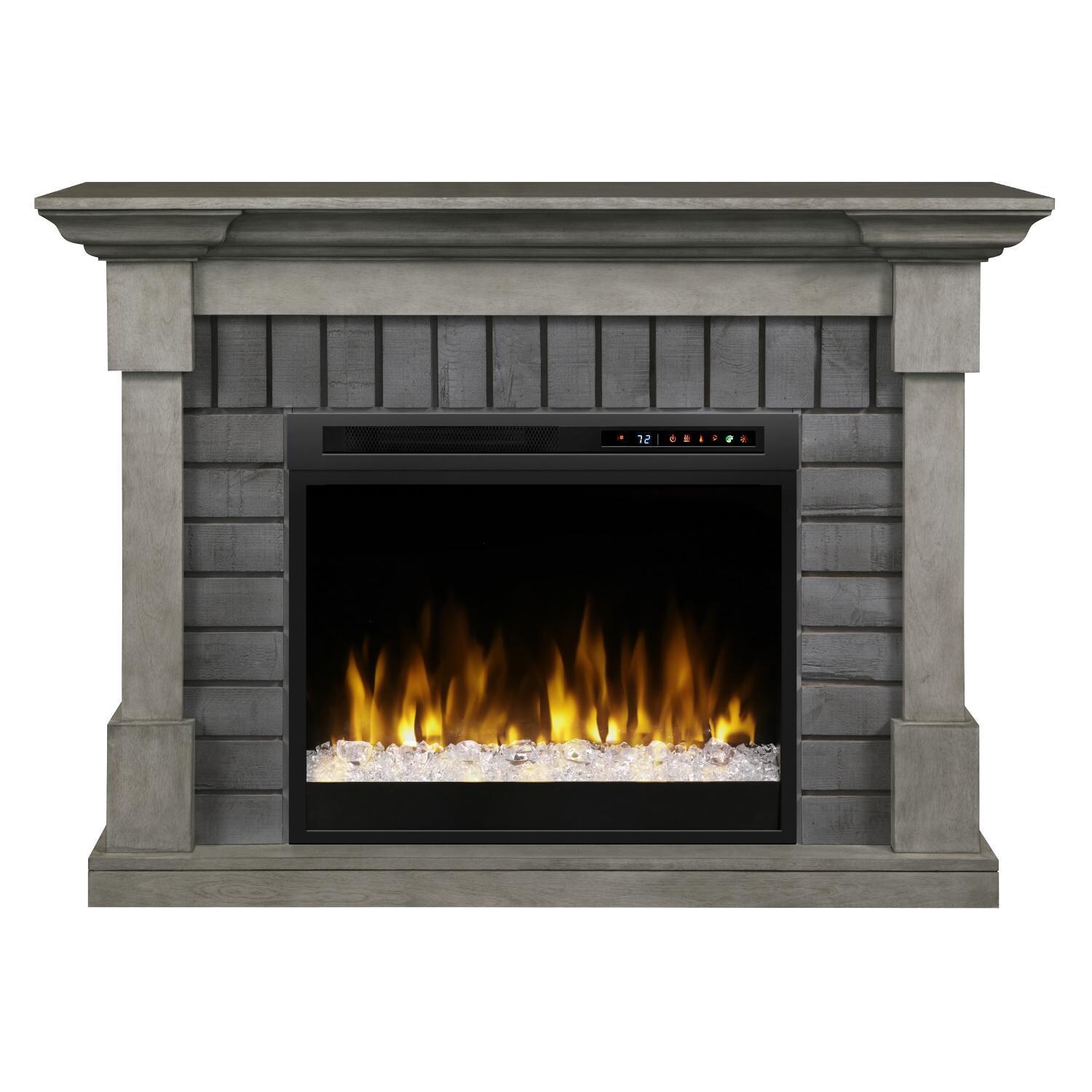 Dimplex - GDS28G8-1924SK - Royce 52-Inch Electric Fireplace Mantel - Glass Ember Bed - Smoke Stack Gray thumbnail
