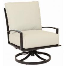 La Jolla Aluminum Patio Swivel Rocker Club Chair W/ Sunbrella Canvas Flax Cushions By Sunset West