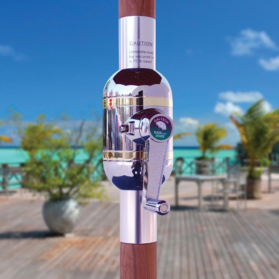 Galtech 11 Ft. Octagonal Patio Umbrella W/ Crank Lift - Crank Lift Detail thumbnail