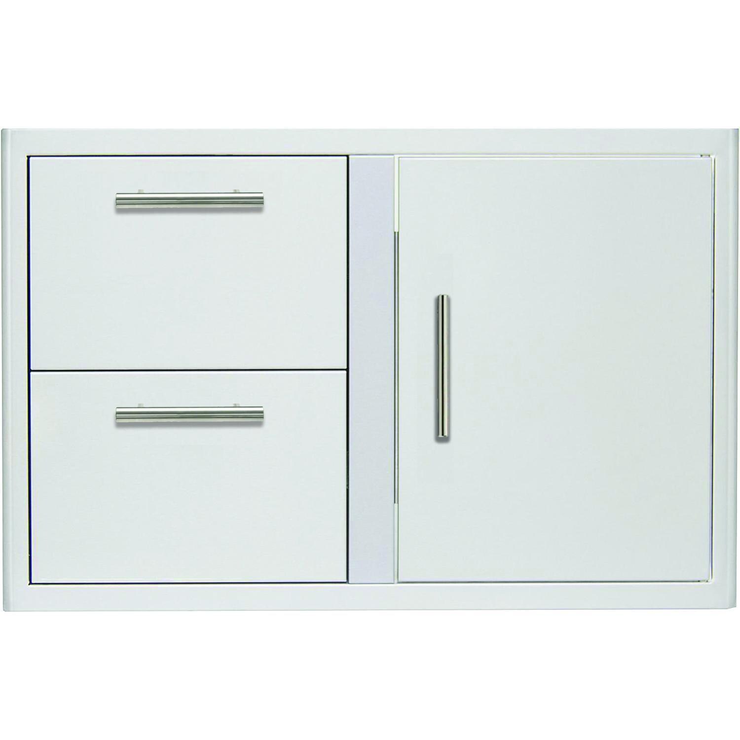 Blaze BLZ-DDC-R-LTSC 32-Inch Access Door & Double Drawer Combo - White Background thumbnail