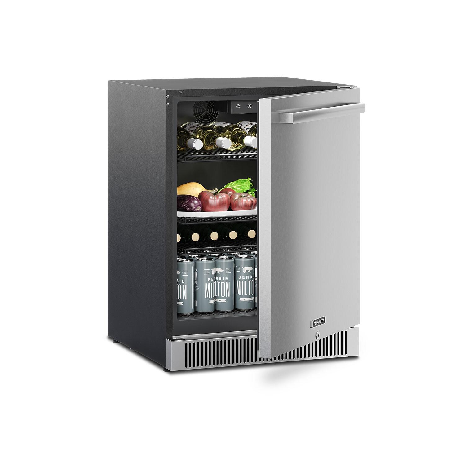 Dometic D-Series 24-Inch Reversible Hinge Refrigerator W/ Lock - Filled W/ Beverages thumbnail