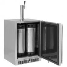 Lynx 24-Inch 5.3 Cu. Ft. Right Hinge Outdoor Rated Single Tap Refrigerator / Kegerator - LM24BFR image