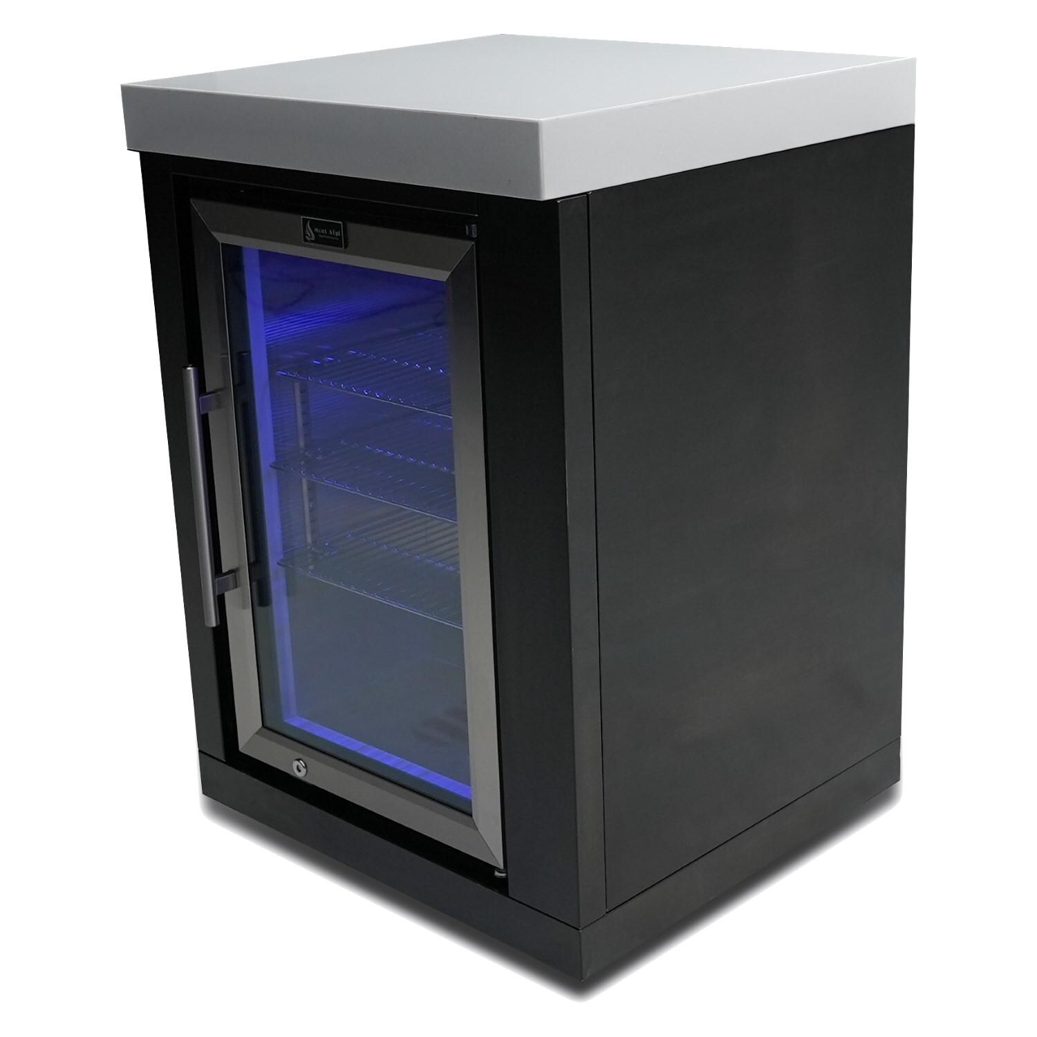 Mont Alpi - MASFM-BSS - Black Stainless Steel 2.6 Cu. Ft. Outdoor Rated Refrigerator Cabinet Module - Right View thumbnail