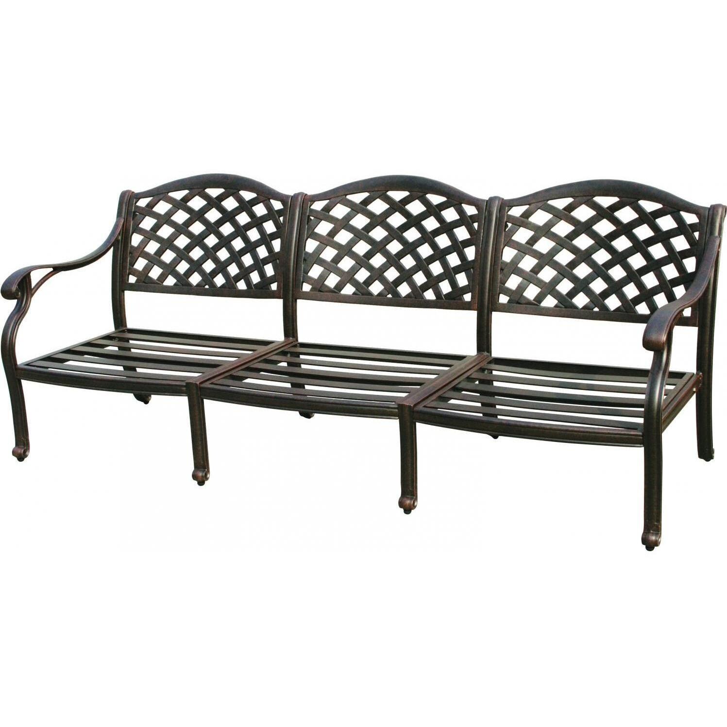 Darlee Nassau Patio Deep Seating Sofa - Shown Without Cushions thumbnail