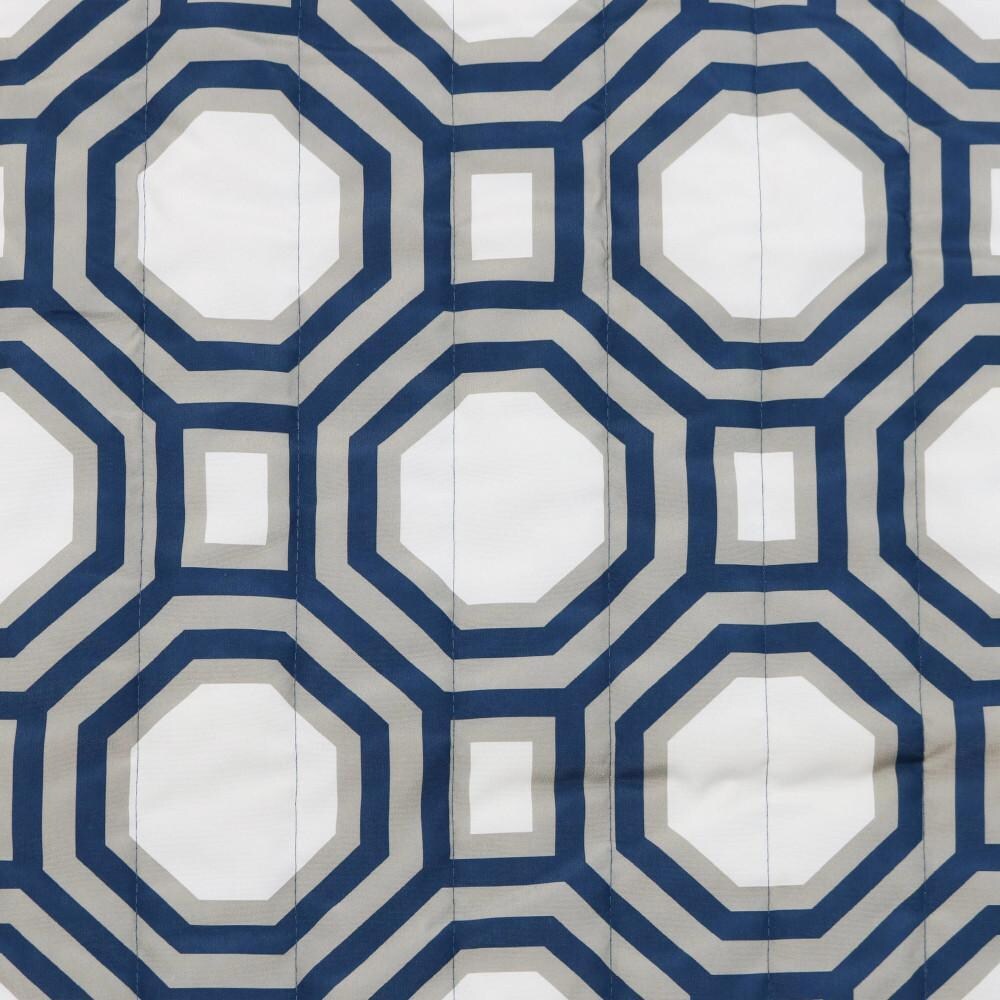 Ultimate Patio Quilted Hammock w/ Curved Bamboo Spreader Bars - Navy & Gray Octagon - Swatch thumbnail