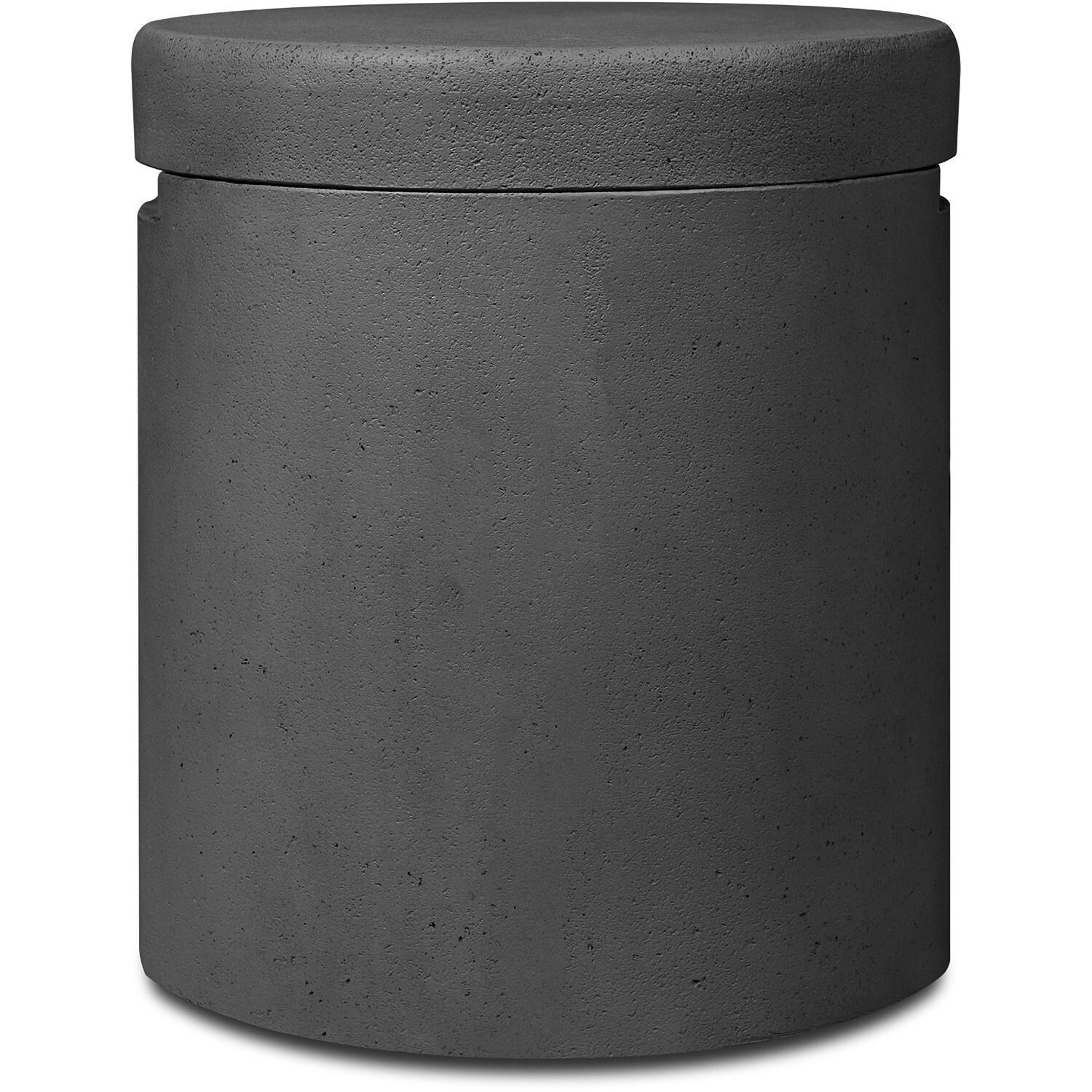 BBQGuys Signature 3719-CBNC Grand Lake Propane Tank Cover in Carbon - Front View - White Background thumbnail