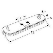 Stainless Steel Oval Twin, Centered, 3 Inch Offset Burner Head 19002 image