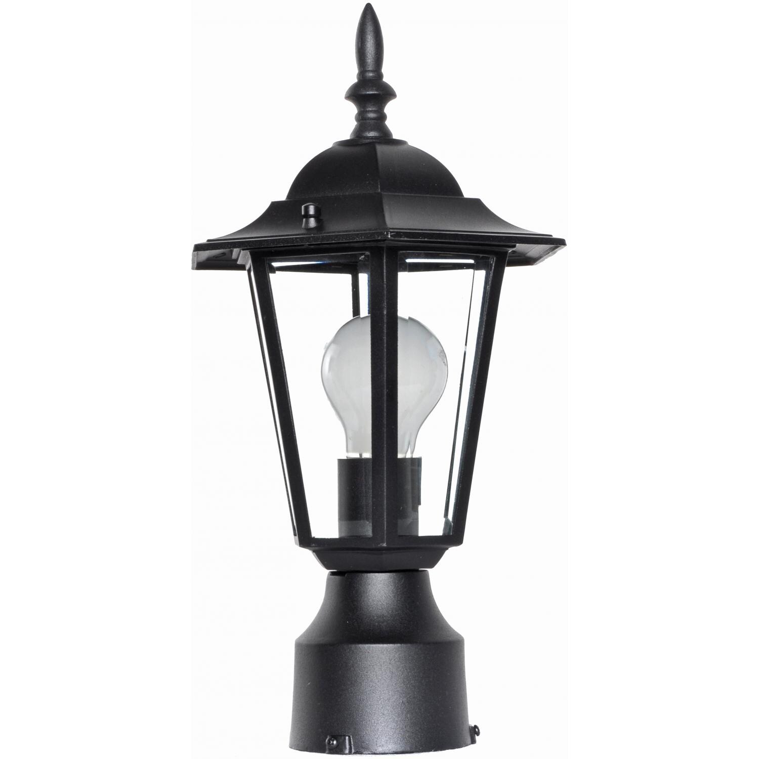 Maxim Builder Cast One Light 15-Inch Outdoor Post Light - Black - 3001CLBK