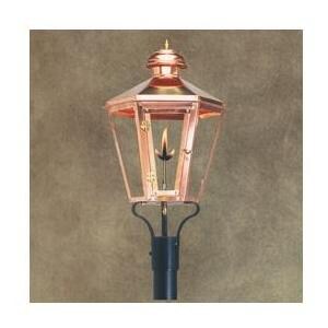 Legendary Lighting Apollo 2 Copper Propane Gas Light With Post Bracket