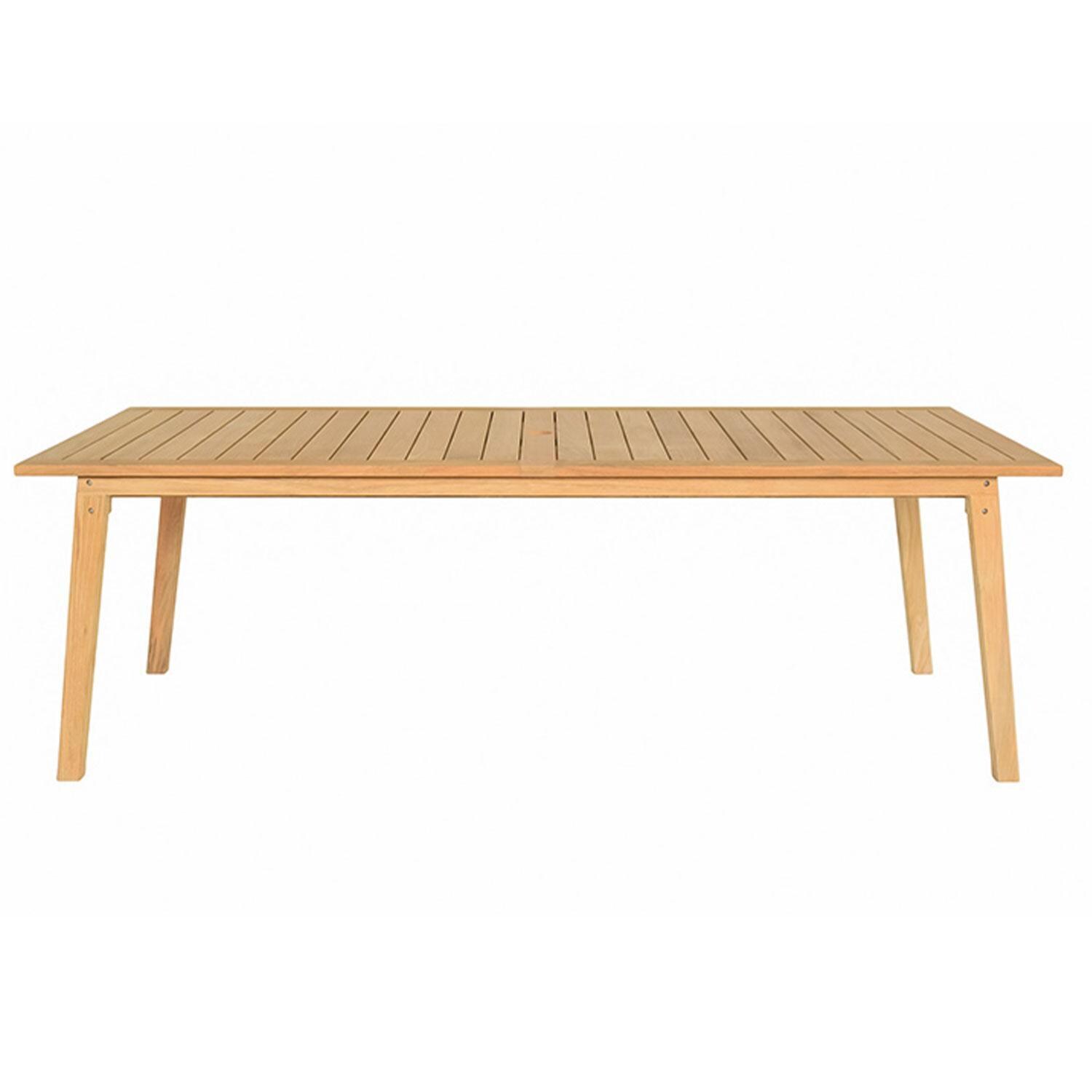 Royal Teak Collection Admiral 9 Pc Teak Dining Set w/ 90 Inch Rectangular Table in - Table - White Background thumbnail