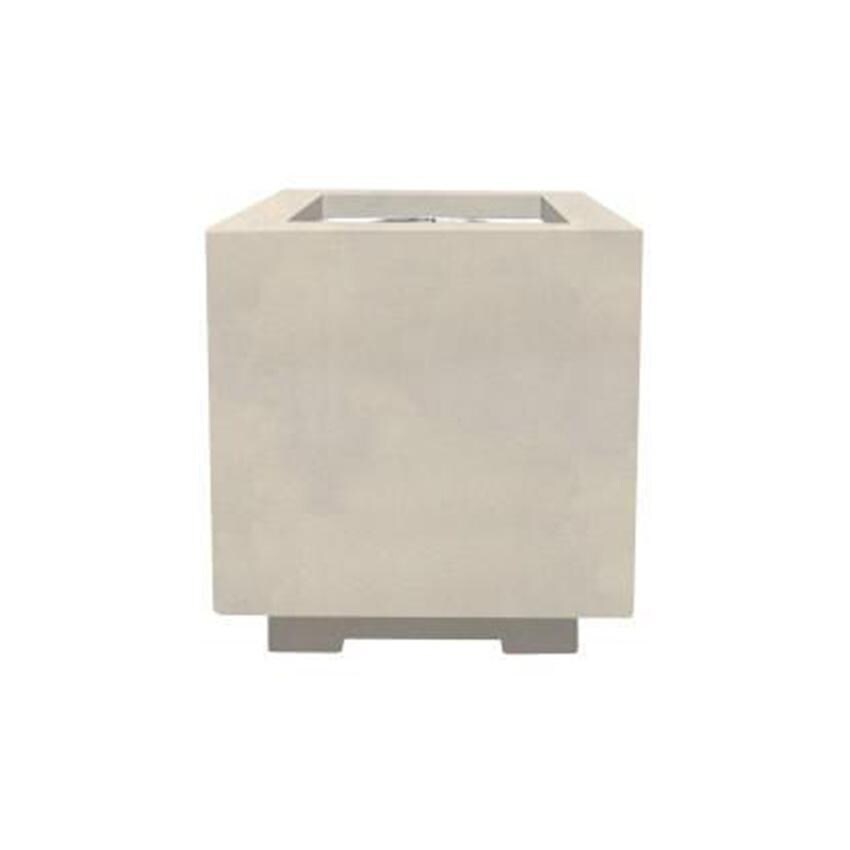 Windview 20 Inch Square Glass Fiber Reinforced Concrete Propane Fire Pit in Coastal by Lakeview Outdoor Designs - White Background thumbnail