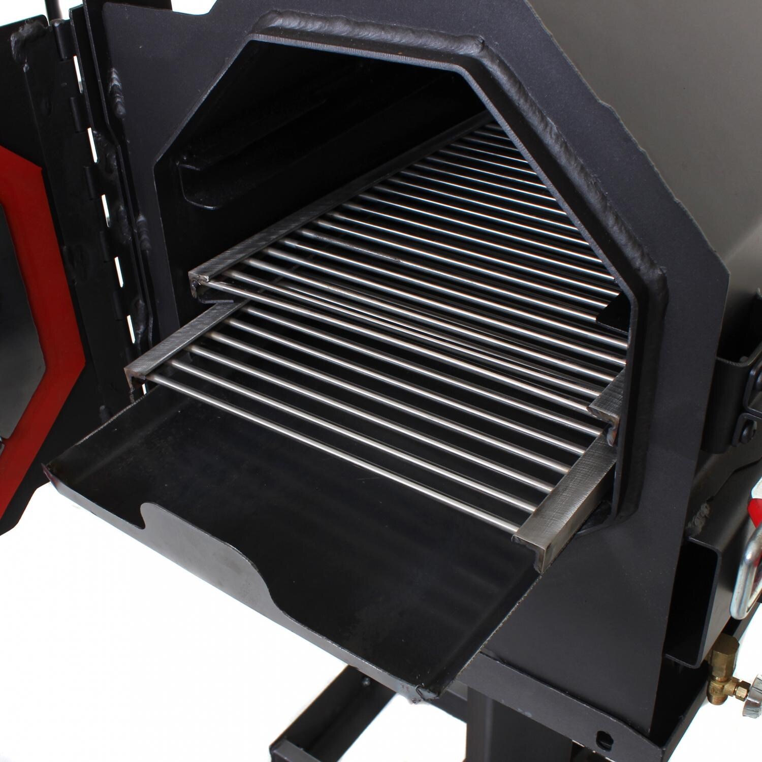 Cajun Express Smoker - 4 Rib Propane Pressure Smoker - Stainless Steel Grates thumbnail