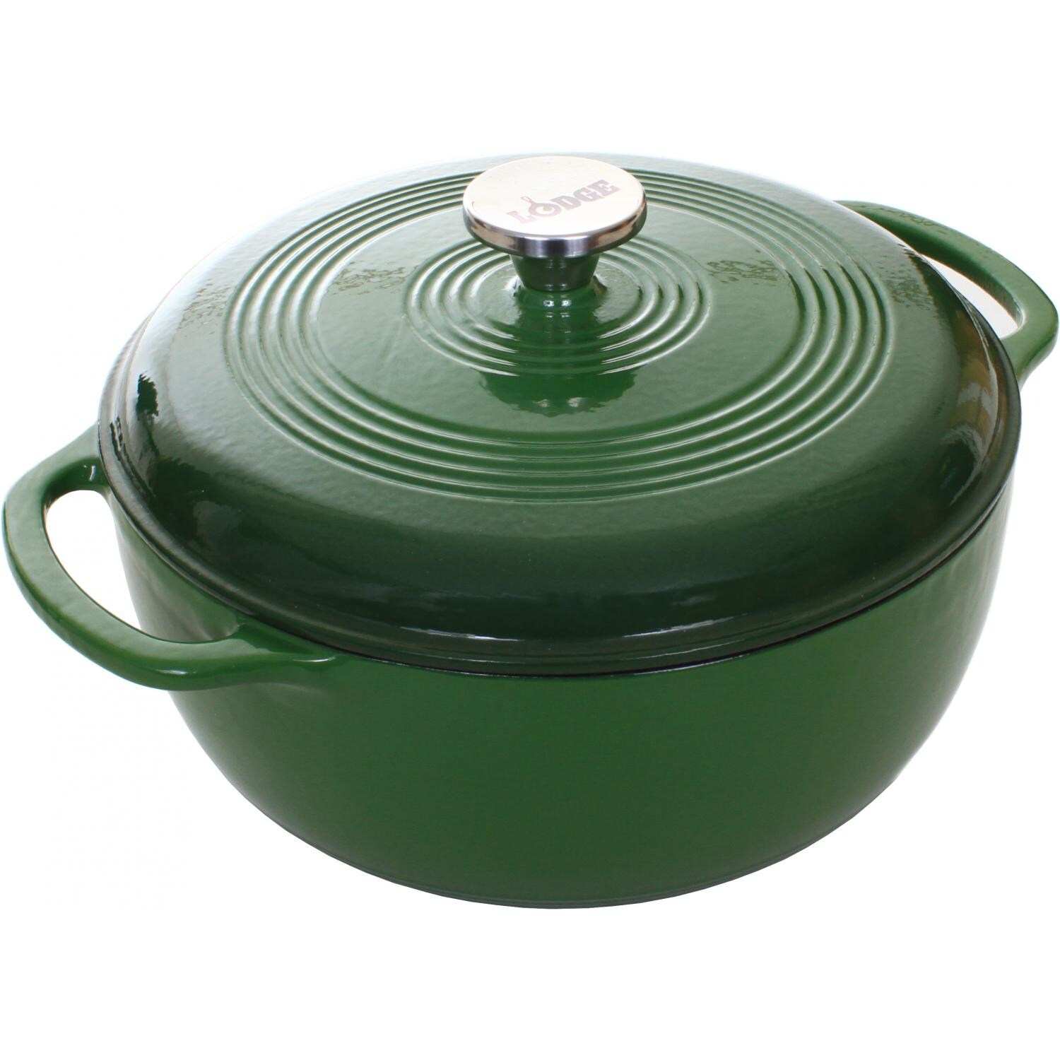 Lodge Dutch Ovens 6 Quart Island Spice Cast Iron Enamel Dutch Oven, Gradated Green thumbnail