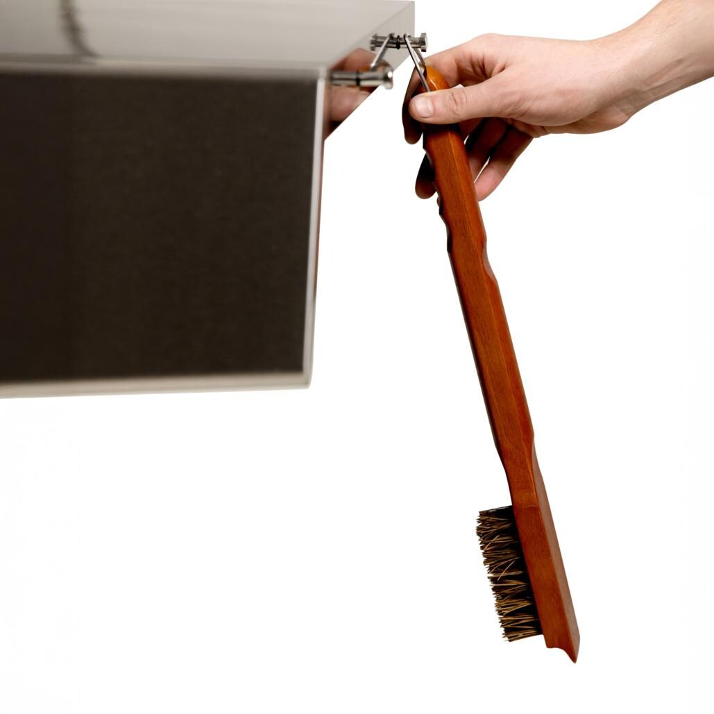 GrillPro 18-in Heavy Duty Palmyra Brush w/ Long Bristles - 75228 - Hanging - White Background thumbnail