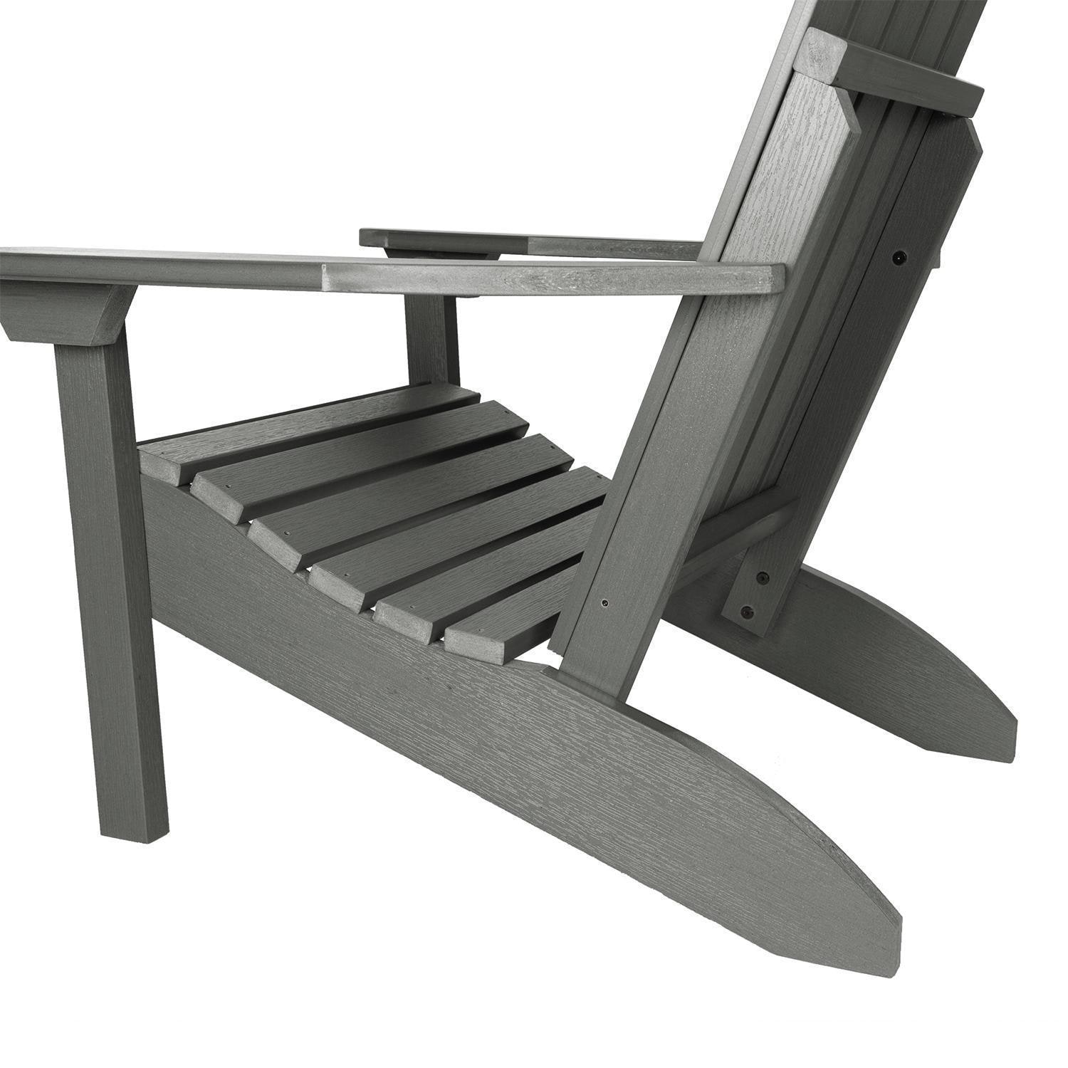 Paradise Key Recycled Plastic Adirondack Chair in Coastal Teak by Lakeview Outdoor Designs - Chair Base - Detail thumbnail