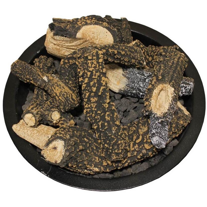 Firegear Beach Fire 8-Piece Fire Pit Log Set (Logs Only - Burner Not Included)