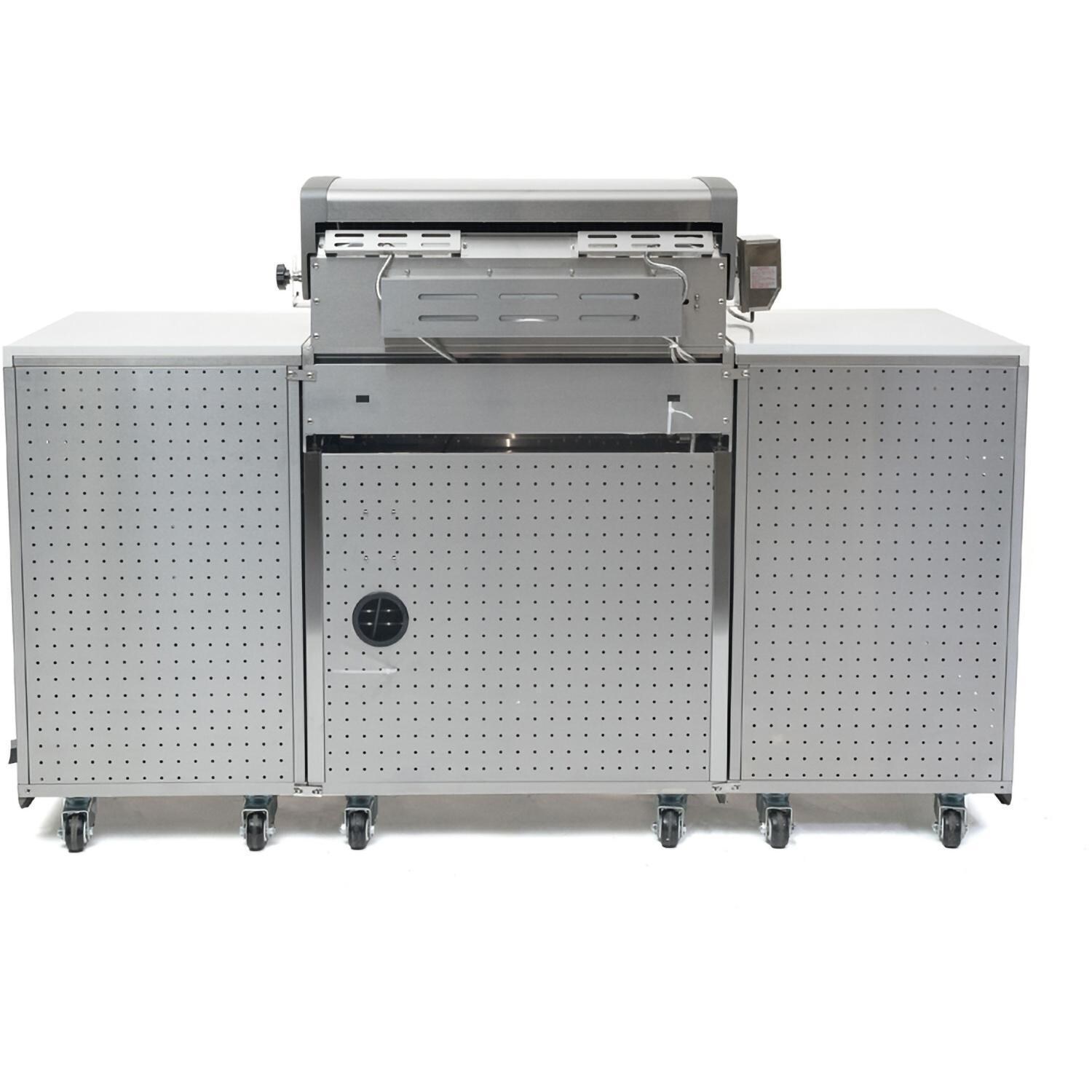 Mont Alpi 957 Propane Island Grill - Stainless Steel - Back - White Background thumbnail