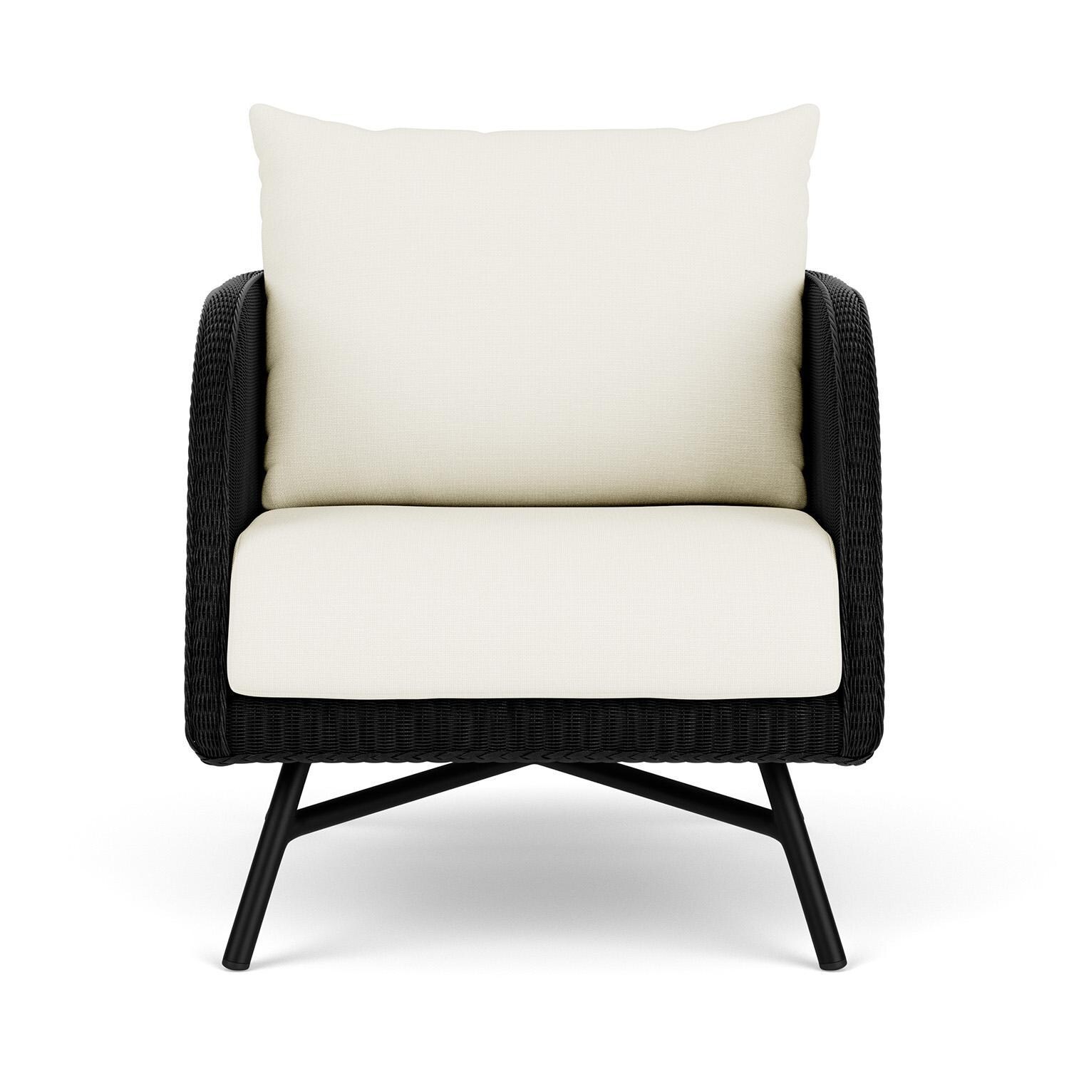 Essence Lloyd Loom Club Chair in Ebony/Sailcloth Salt by Lloyd Flanders