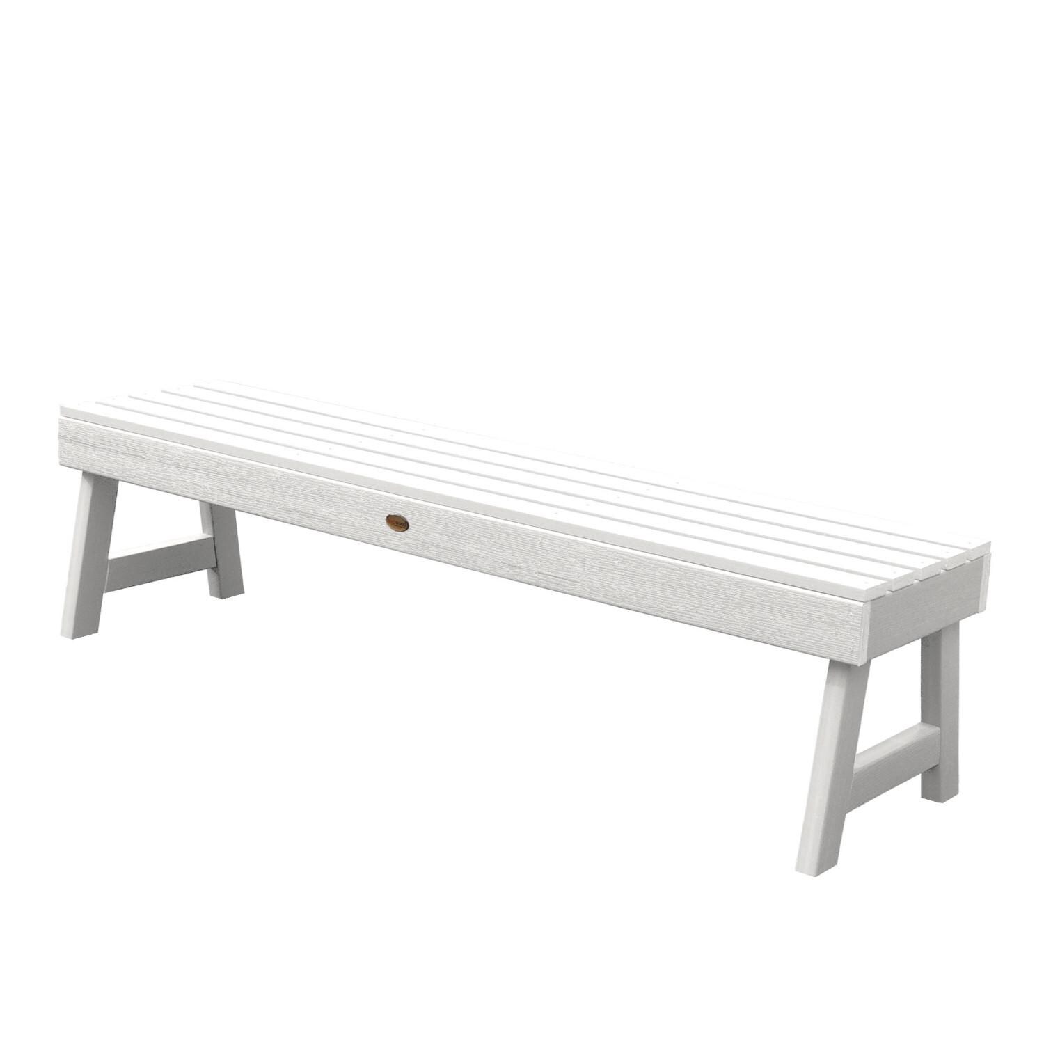 Lakeview Elm Pointe 5-Foot Garden Bench - White - On White thumbnail