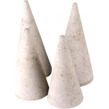 Peterson Real Fyre Decorative Geo Shapes Ivory Cone Set - Set Of 4 image