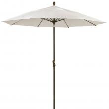 FiberBuilt 9 Ft. Aluminum Market Patio Umbrella With Crank Lift - Champagne Pole / Natural Olefin