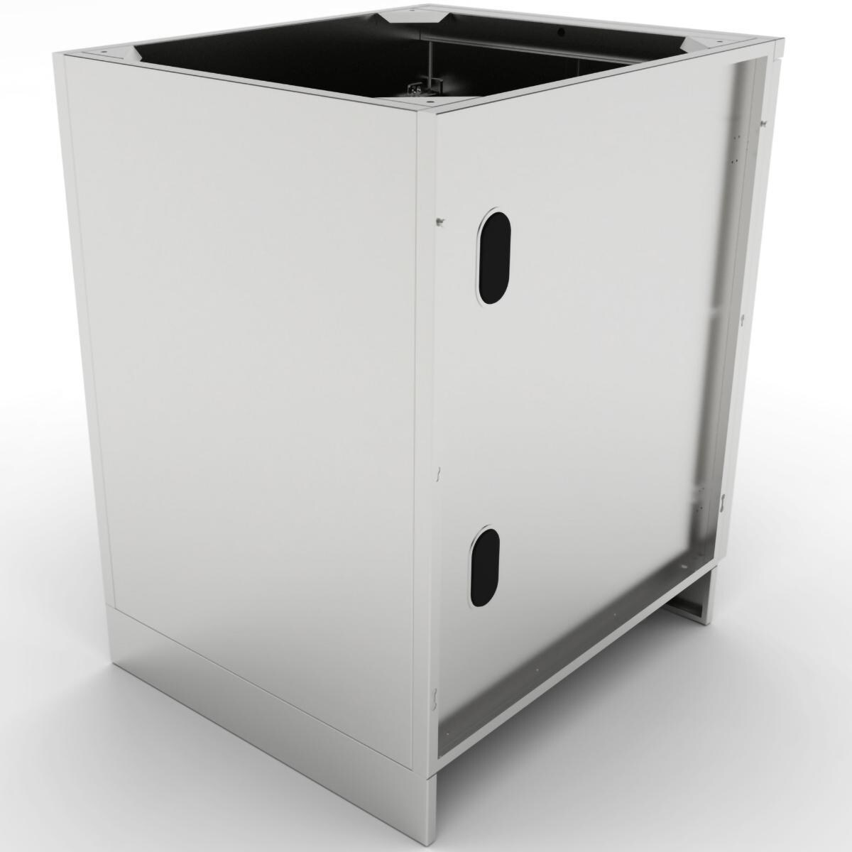 Sunstone SBC24FDD 24-in Outdoor Kitchen Double Door Island Cabinet - Cabinet Back - White Background thumbnail