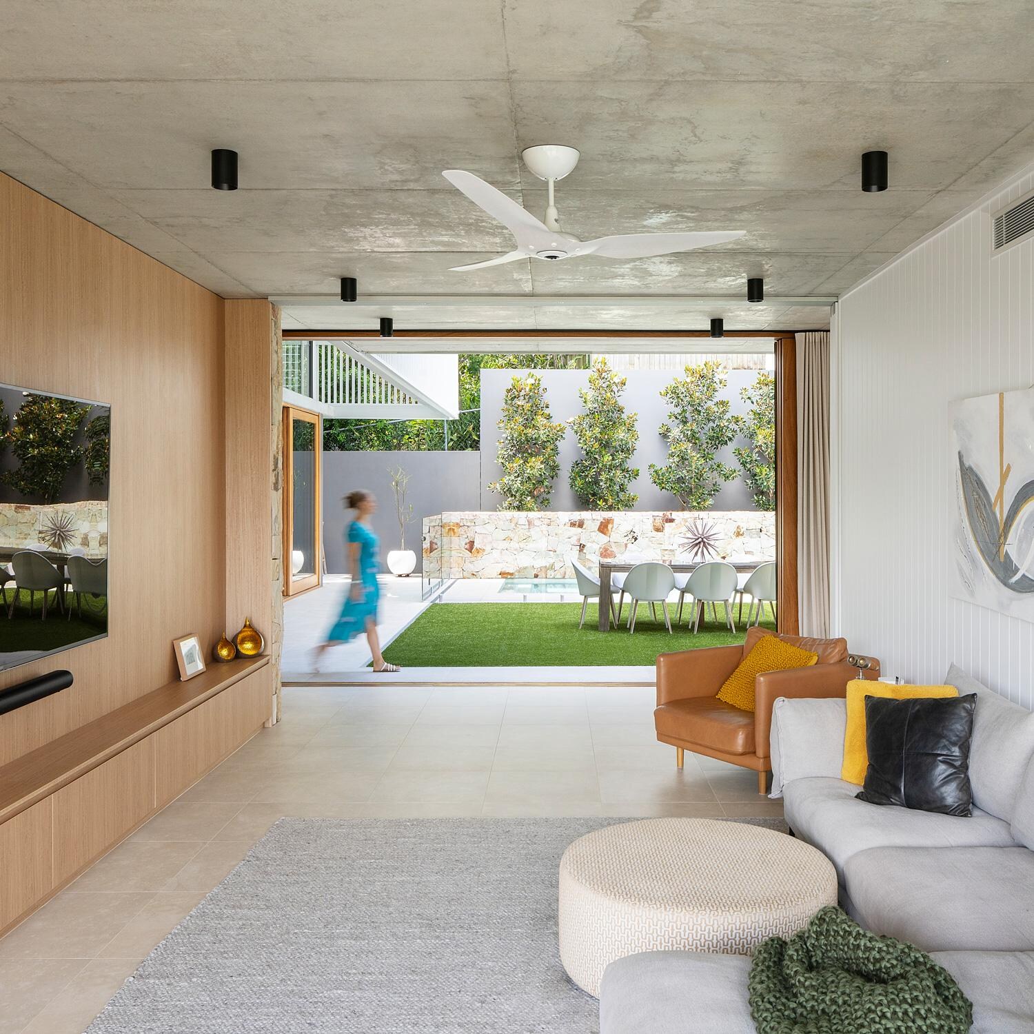 Big Ass Fans MK-HK4-052506A259F772G10I12S2 60-Inch Haiku Ceiling Fan Damp Universal Mount W/12-Inch Downrod & Downlight White/Driftwood - Garden (Shown in White) thumbnail