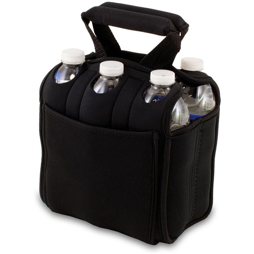 Picnic Time Six Pack Insulated Beverage Tote - Black thumbnail